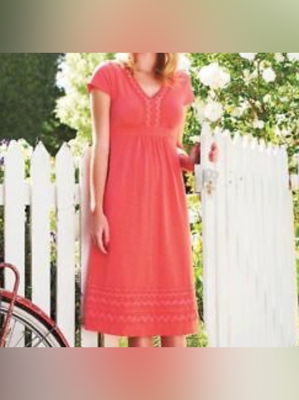 Boden | purple Cotton Embroidered Empire Dress XL 14‎